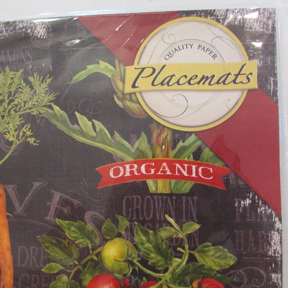 CounterArt 'Chalkboard Veggies' Premium Disposable Paper Placemats New - Picture 2 of 11